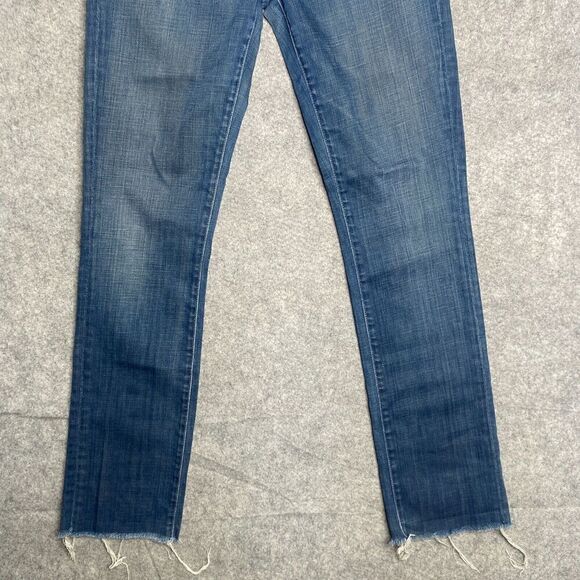 Goldsign Designer Jeans  | GOLDSIGN Size 28 W2310-131 Raw Hem Medium Wash Blue - Picture 3 of 11